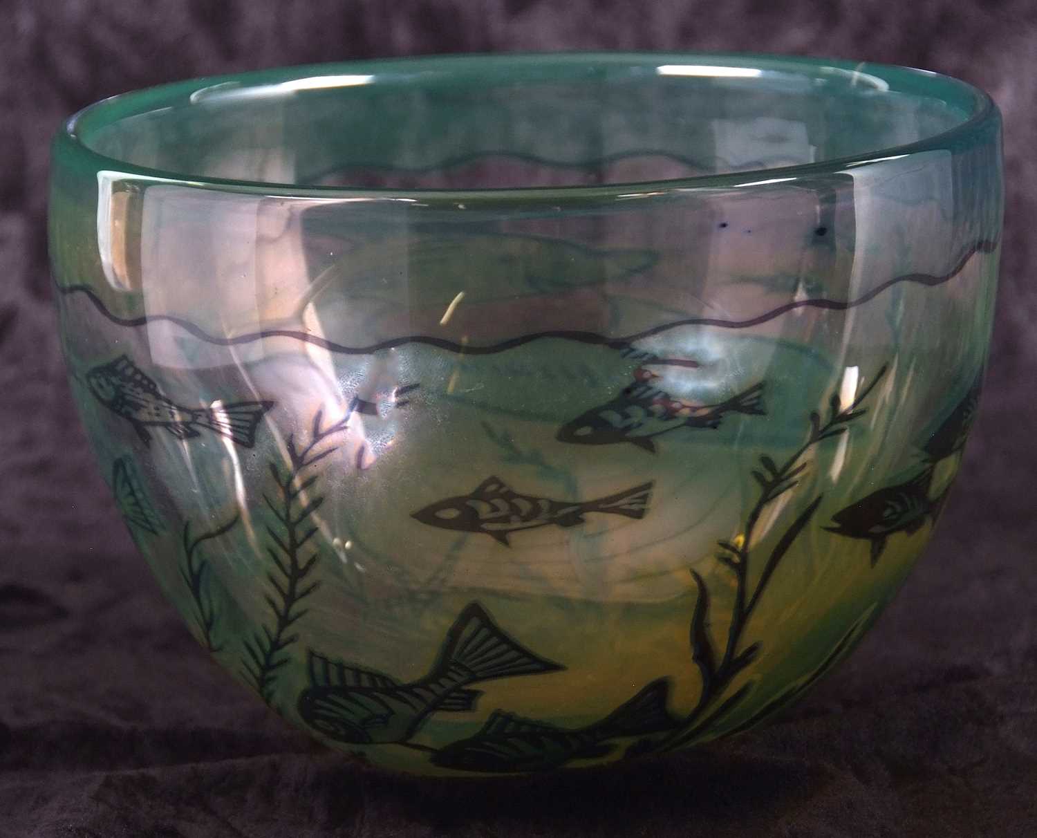 Orrefors fish bowl after Edward Hald - Image 5 of 7