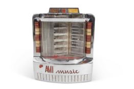 AMI Music wall mounted juke box with chrome outer case, 400cm high