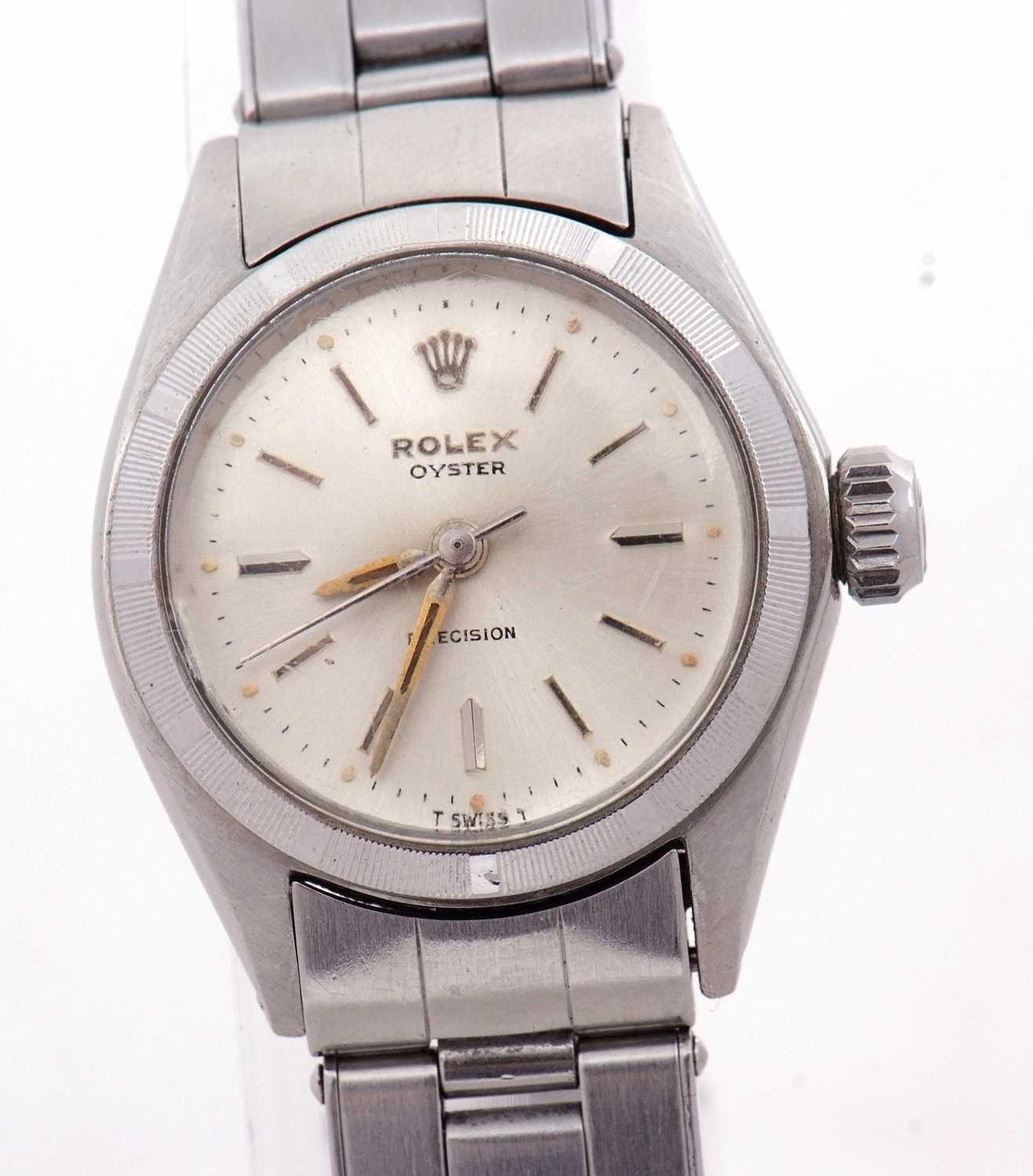 A ladies stainless steel Rolex Oyster Precision 6411, the watch serial number is 1237055, the - Image 2 of 6