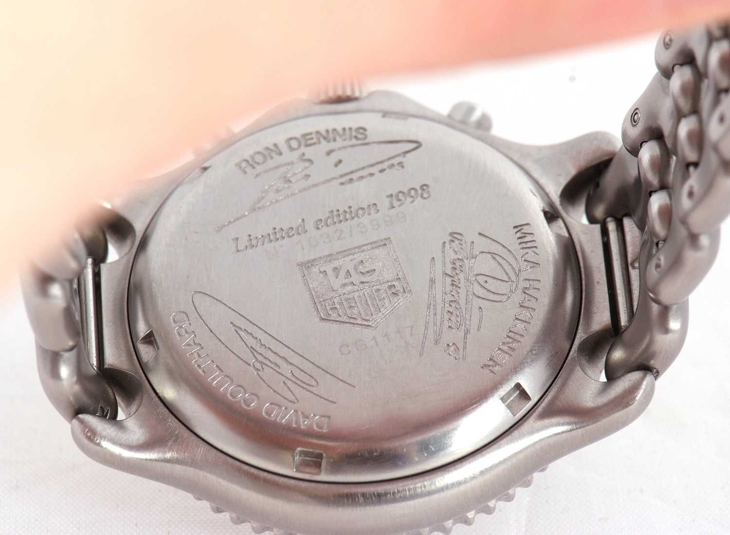 A Tag Heuer McLaren Mercedes 98 limited edition stainless steel quartz watch, the watch has a quartz - Image 6 of 24