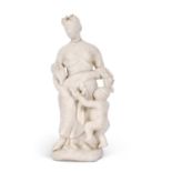 Rare Longton Hall Snowman type figure of Ceres, emblematic of summer, 17cm high (repair to neck)
