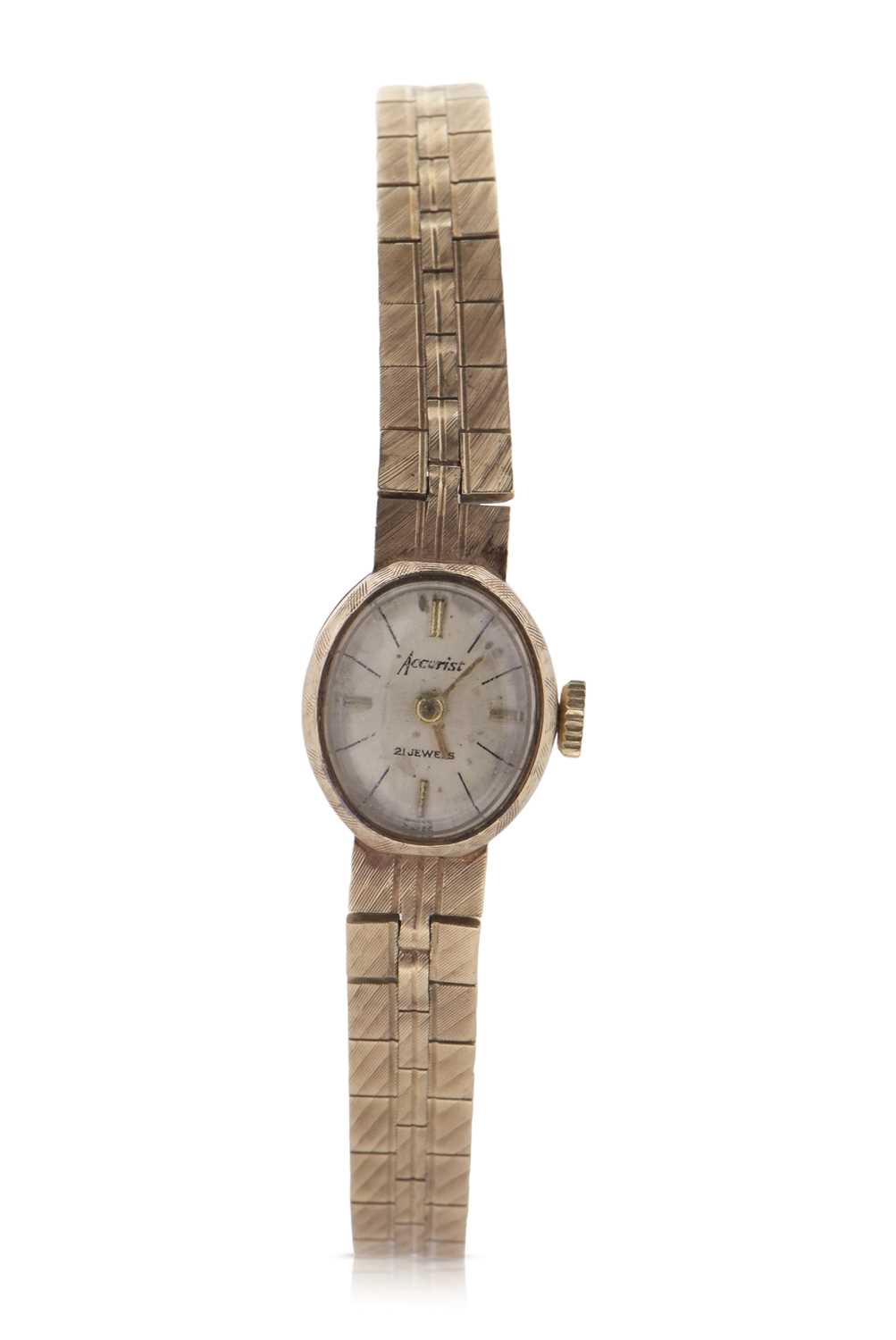 A 9ct gold ladies Accurist wristwatch, the watch has a 21 jewel manually crown wound movement, 375