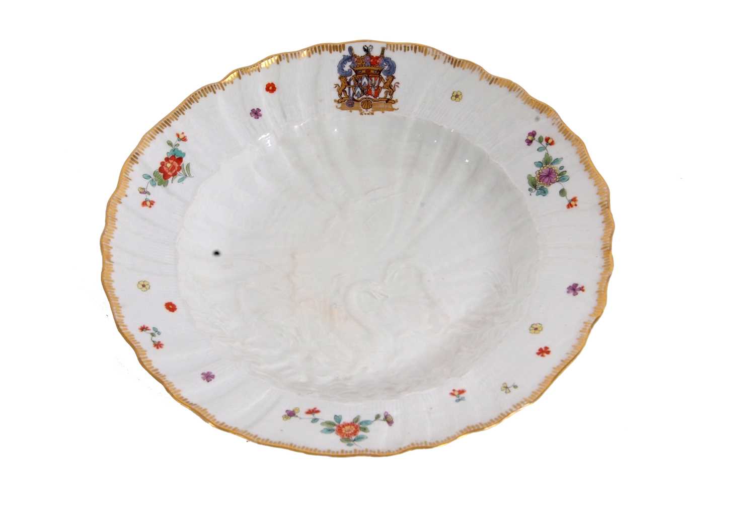 An important rare documentary Meissen plate from the swan service modelled by Kandler c.1740 the - Image 7 of 10