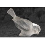 Renee Lalique model of a fledgling engraved mark to base, 13cm high