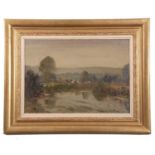 Edward Seago RBA ARWS RWS (British,1910-1974),"A Grey Day near Salisbury",oil on board, signed, P&