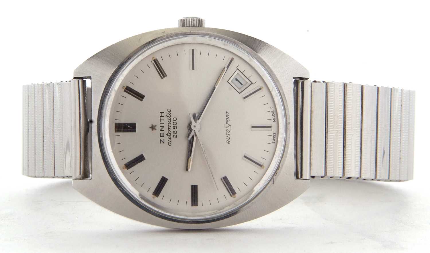 A Zenith Autosport gents wristwatch, the watch has an automatic movement, a stainless steel case and - Image 2 of 4