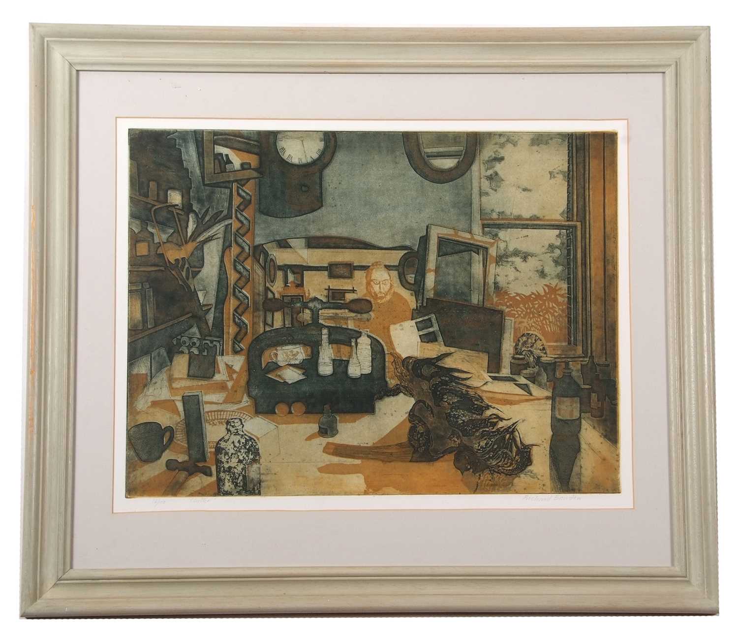 Richard Bawden (British, b.1936), 'Clutter', etching with aquatint, dated 1976, numbered 16/100, - Image 2 of 3