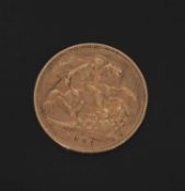 Victorian half sovereign dated 1896