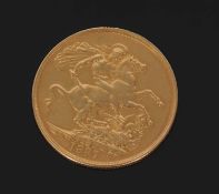 A Victorian 1887 Two Pound gold sovereign, jubilee bust and George and the Dragon (pendant fitting