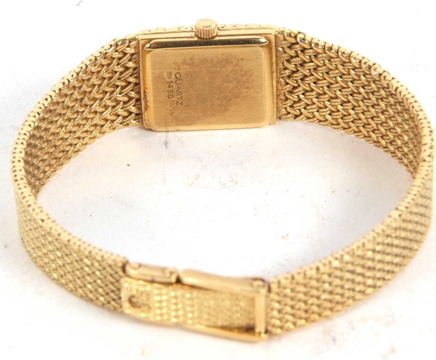 An 18ct gold ladies Omega wristwatch, the watch is stamped 18k and 750 on the clasp and on the - Image 5 of 8
