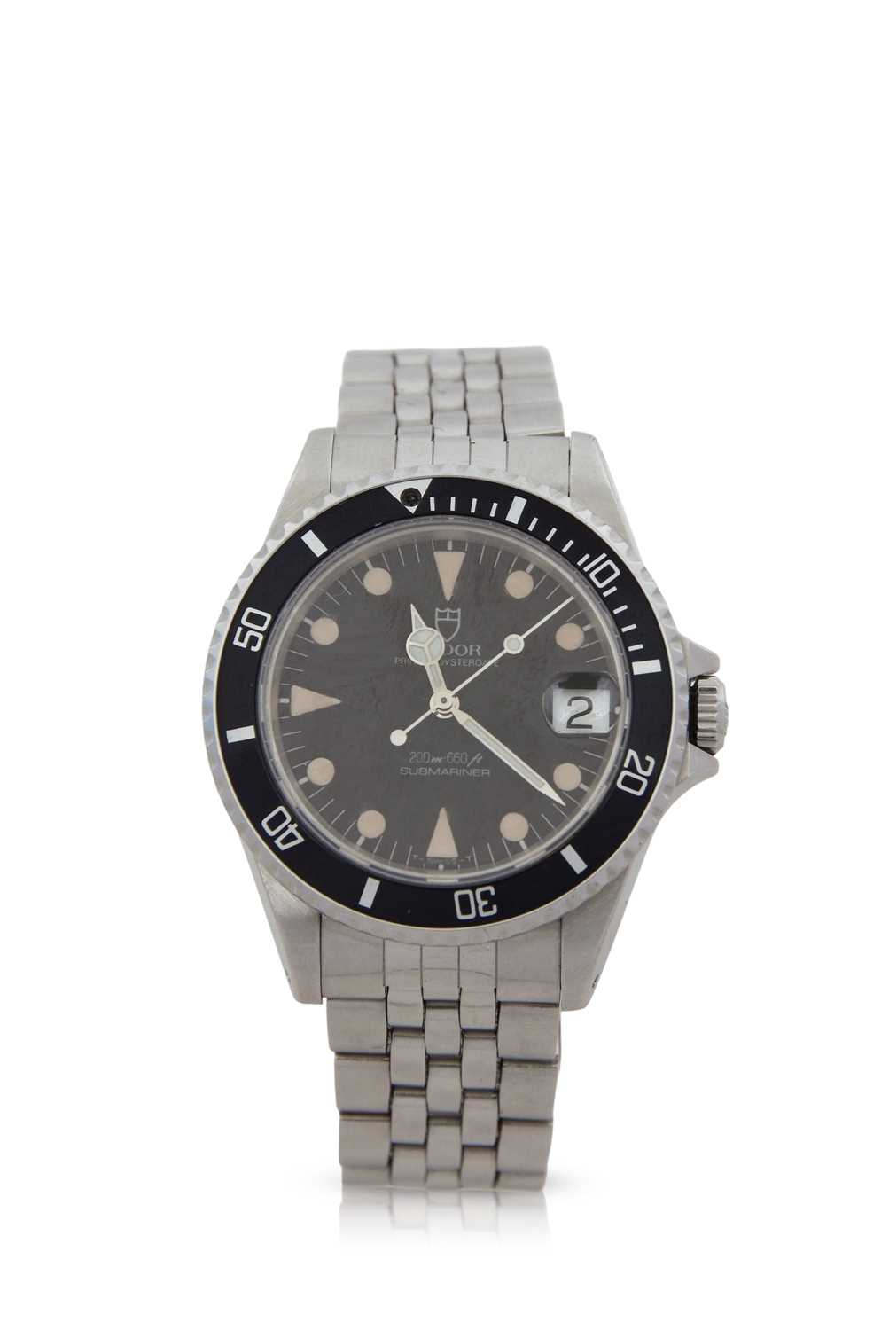 A Tudor Submariner Prince Oyster date, reference 75090, the watch has a stainless steel case and