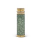 Late 19th Century scent bottle in the form of a telescope with a shagreen covered barrel and gilt