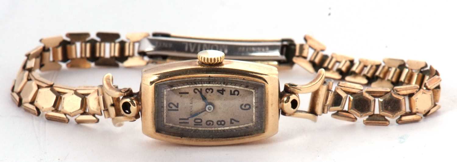 A 9ct gold case ladies Rolex wristwatch, the watch has a crown wound 15 jewel movement, the movement - Image 2 of 15