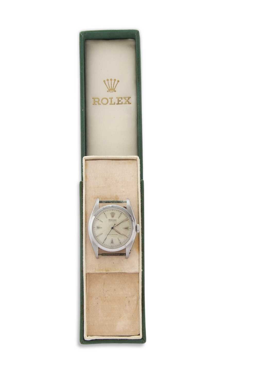 A Rolex 6098 Oyster Perpetual wristwatch, the watch has a manually crown wound movement and a