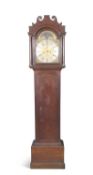 Robert King, Loddon - An 18th Century oak cased long case clock with arched brass dial, moon phase