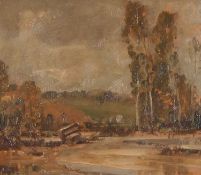 Edward Seago RBA ARWS RWS (British,1910-1974), inscribed on verso "Near Sienna October 1944", oil on