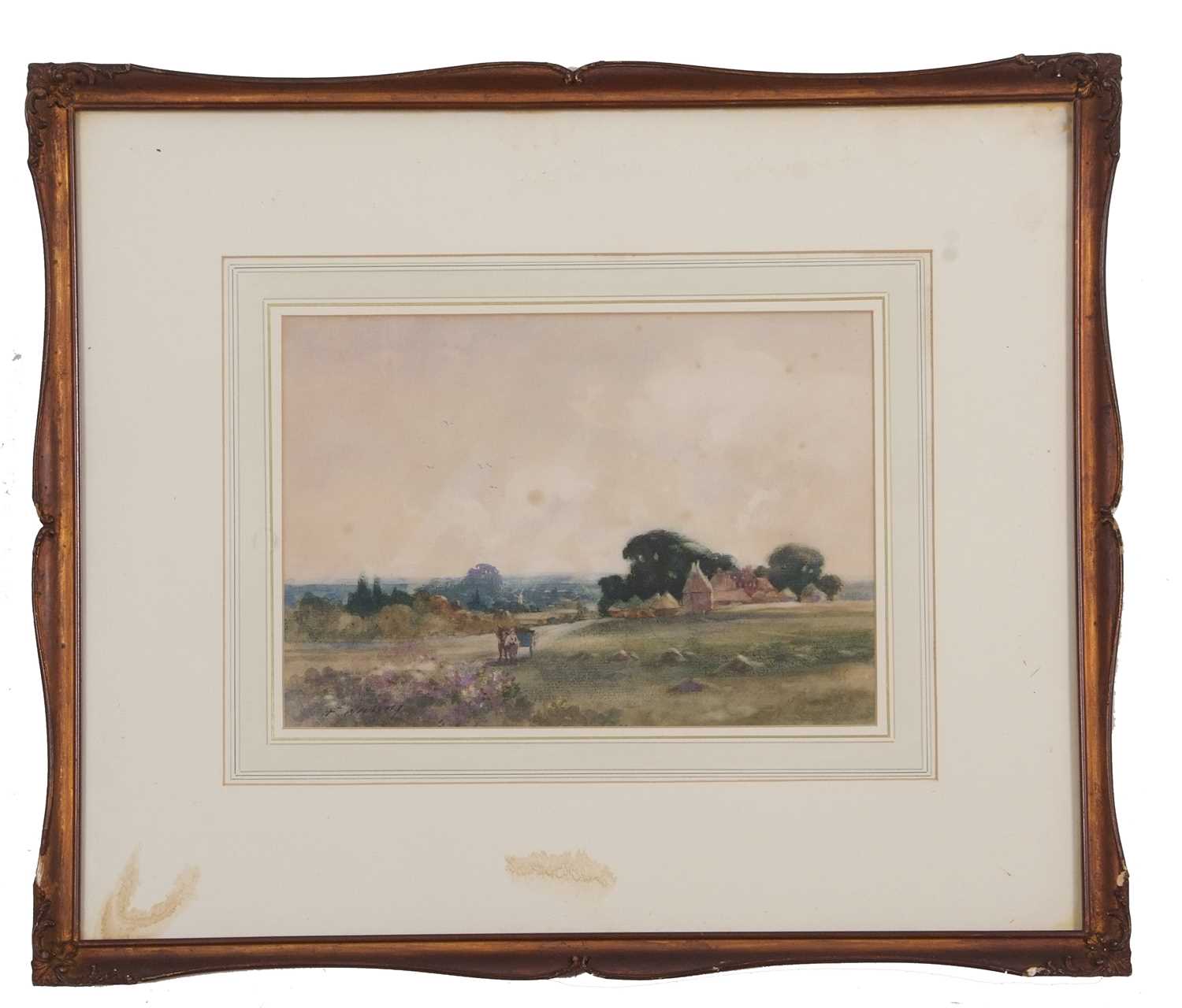 Henry Frank Waring (fl.1900-1928), a rural landscape with horse and cart, watercolour, signed, - Image 2 of 4