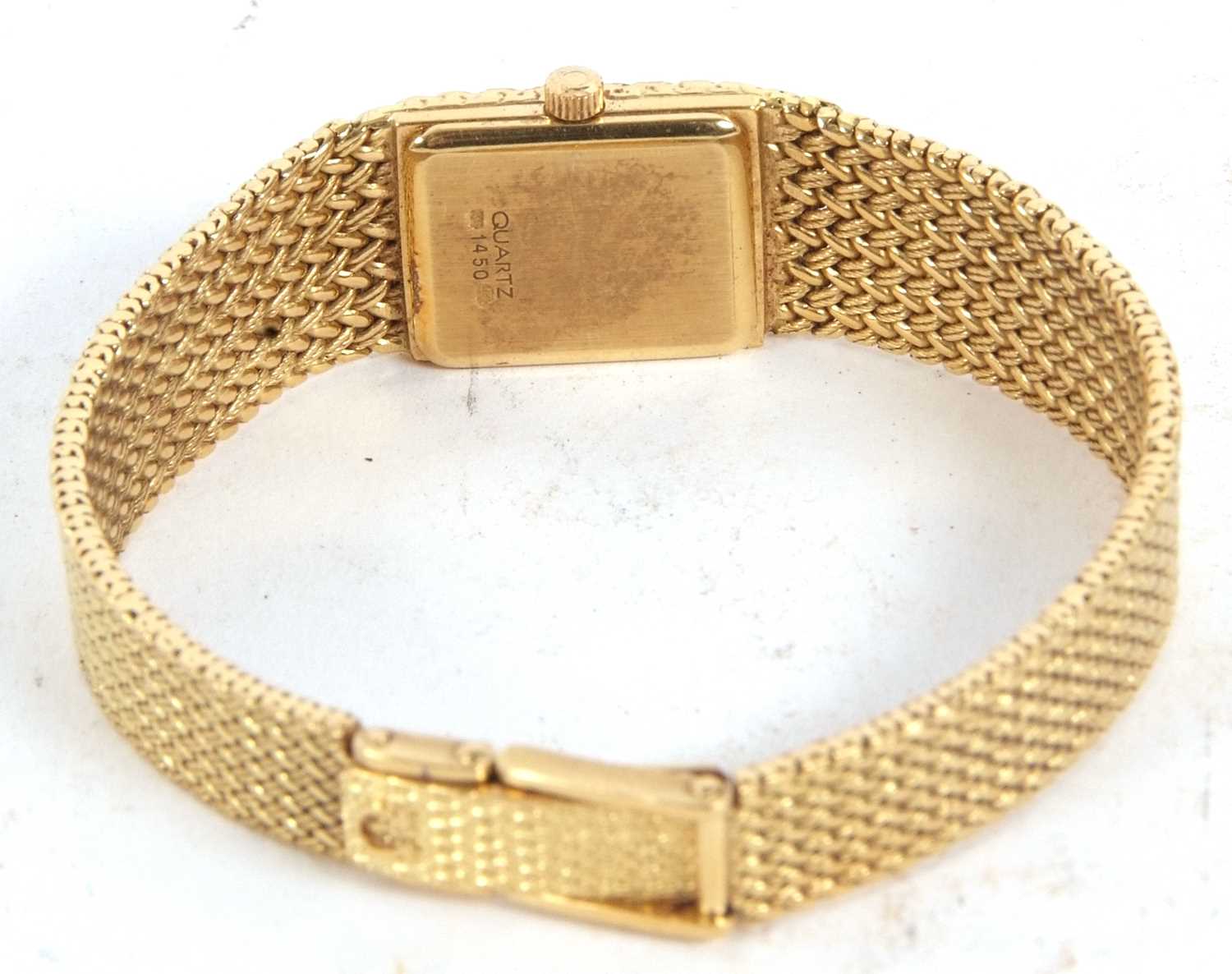 An 18ct gold ladies Omega wristwatch, the watch is stamped 18k and 750 on the clasp and on the - Image 7 of 8