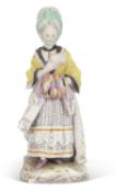 A 19th Century Meissen figure of the Race Goers Companion, cross swords mark and impressed