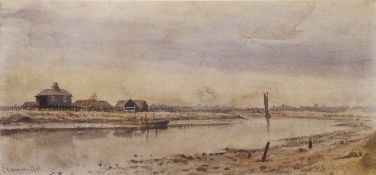Charles Harmony Harrison (British,1842-1902), View of the Bure, watercolour, signed and dated