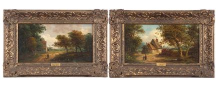 John Moore of Ipswich (British,1820-1902), A pair of oils on canvas, inscribed in pencil on