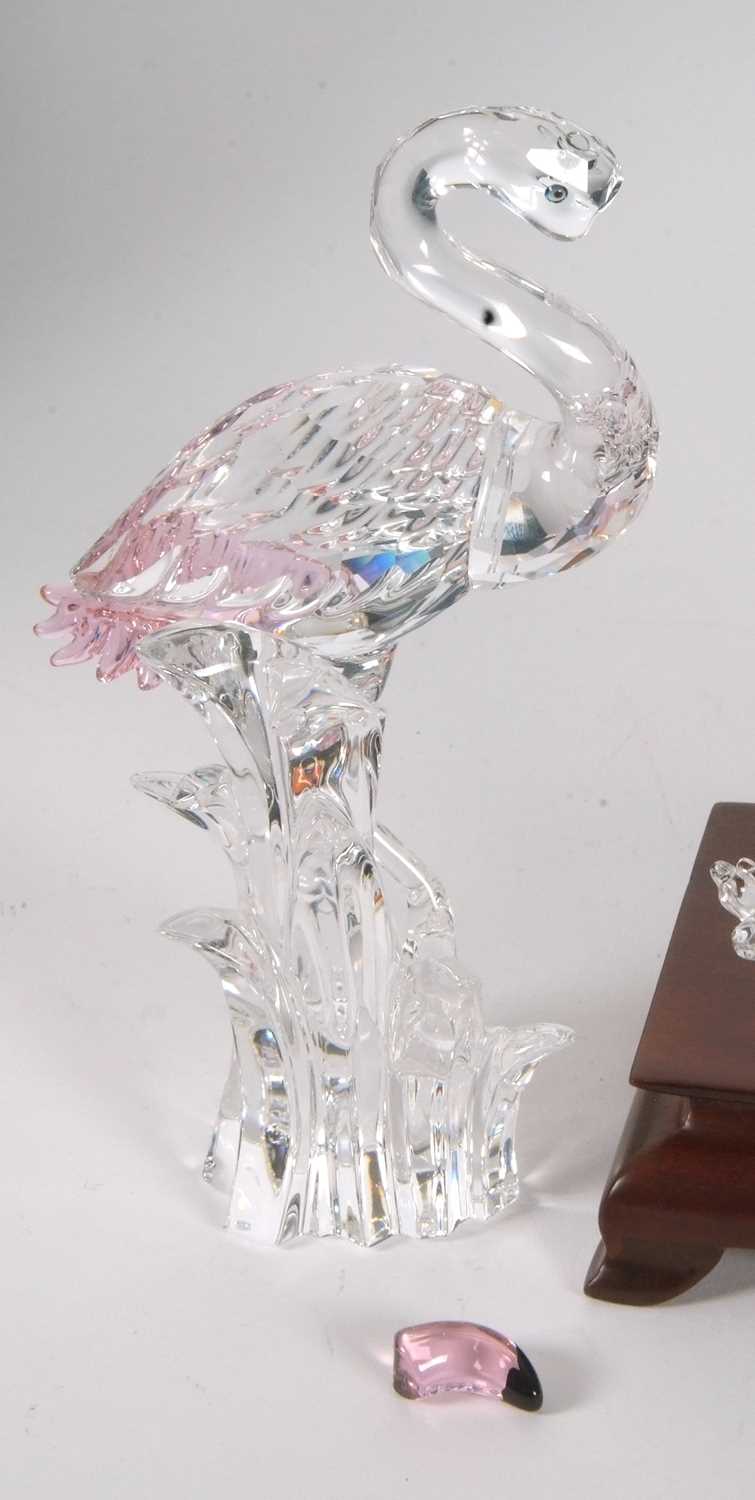 A Swarovski crystal Zodiac model for the year of the Dragon on rectangular wooden plinth together - Image 5 of 6