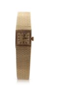 A 9ct gold ladies Longines wristwatch with box, the watch is stamped 375 on the inside of the case