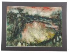 Leslie Marr (British,1922-1921), Landscape at Wickmere, Norfolk. From Churchyard,1992, signed