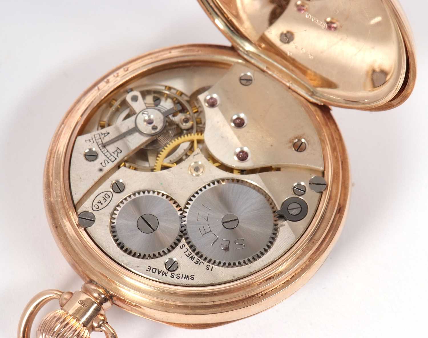 A B Bullen of Norwich 9ct gold open face pocket watch, hallmarked and stamped 375 in the case - Image 7 of 7