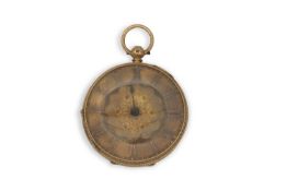 An 18ct gold pocket watch hallmarked in the case back, the pocket watch features a key wound