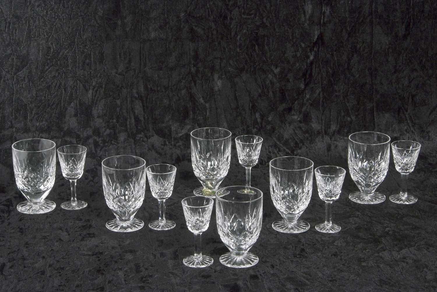 Further group of Waterford glass comprising six liqueur glasses and six further cordial glasses