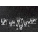 Further group of Waterford glass comprising six liqueur glasses and six further cordial glasses
