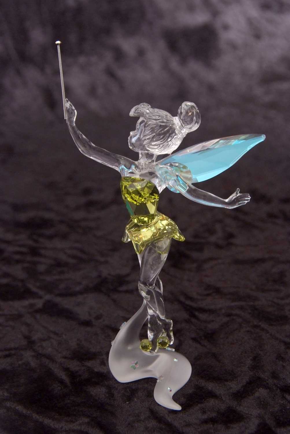 A Swarovski Disney figure of Tinkerbell in green dress with original box, 10cm high Good condition - - Image 3 of 12