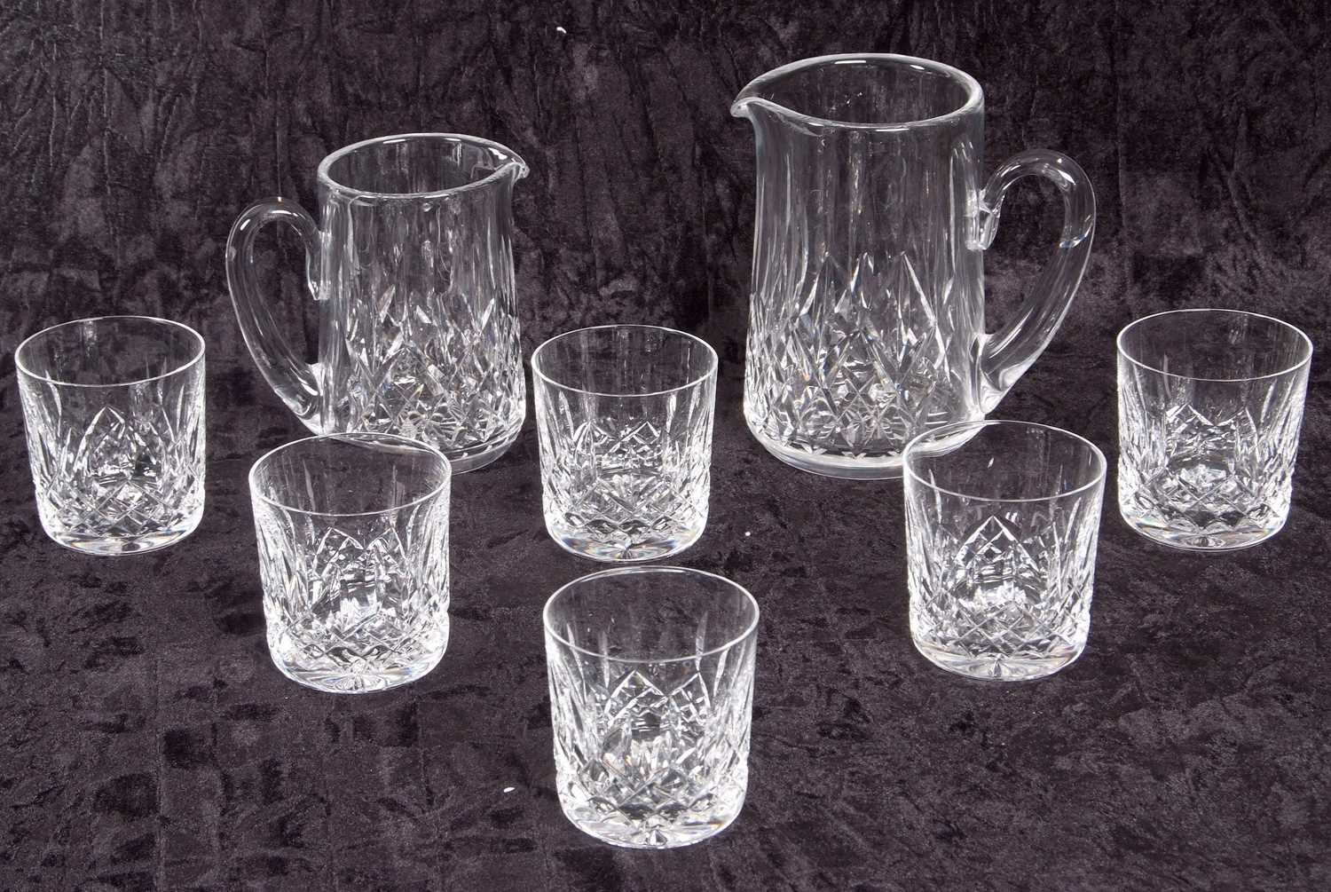 A collection of Waterford glass in the Lismore pattern comprising water jug and smaller jug and - Image 7 of 7