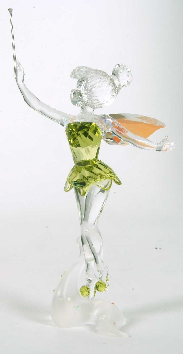 A Swarovski Disney figure of Tinkerbell in green dress with original box, 10cm high Good condition - - Image 9 of 12