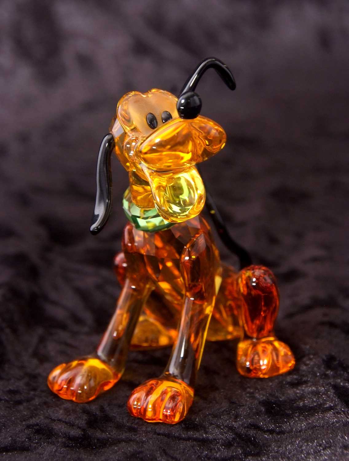 A Swarovski Disney figure of Pluto with yellow colour, black ears and tail, with original box, 9cm - Image 4 of 16