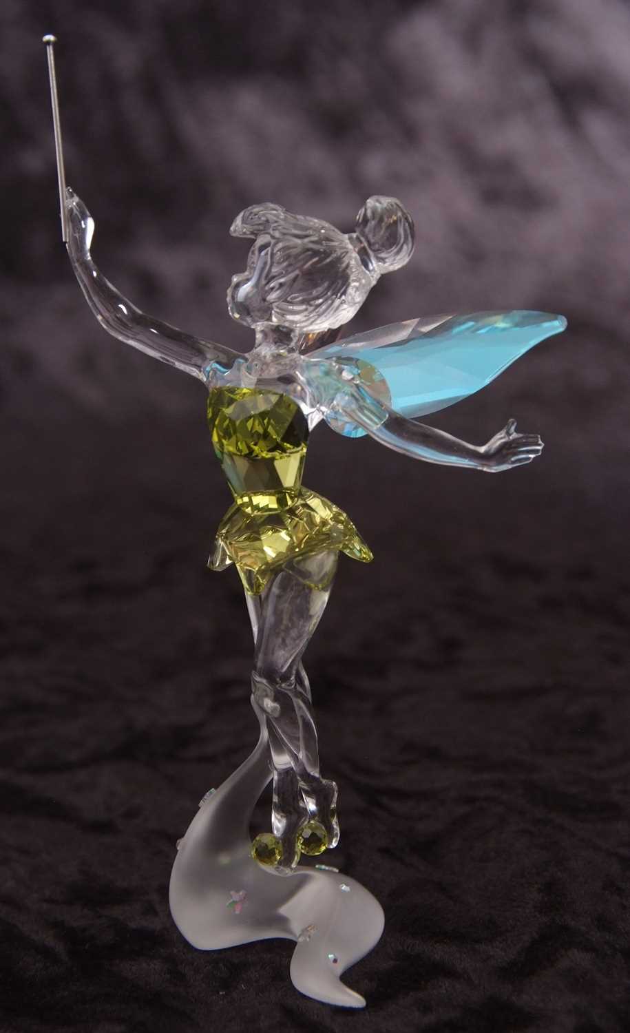 A Swarovski Disney figure of Tinkerbell in green dress with original box, 10cm high Good condition - - Image 5 of 12