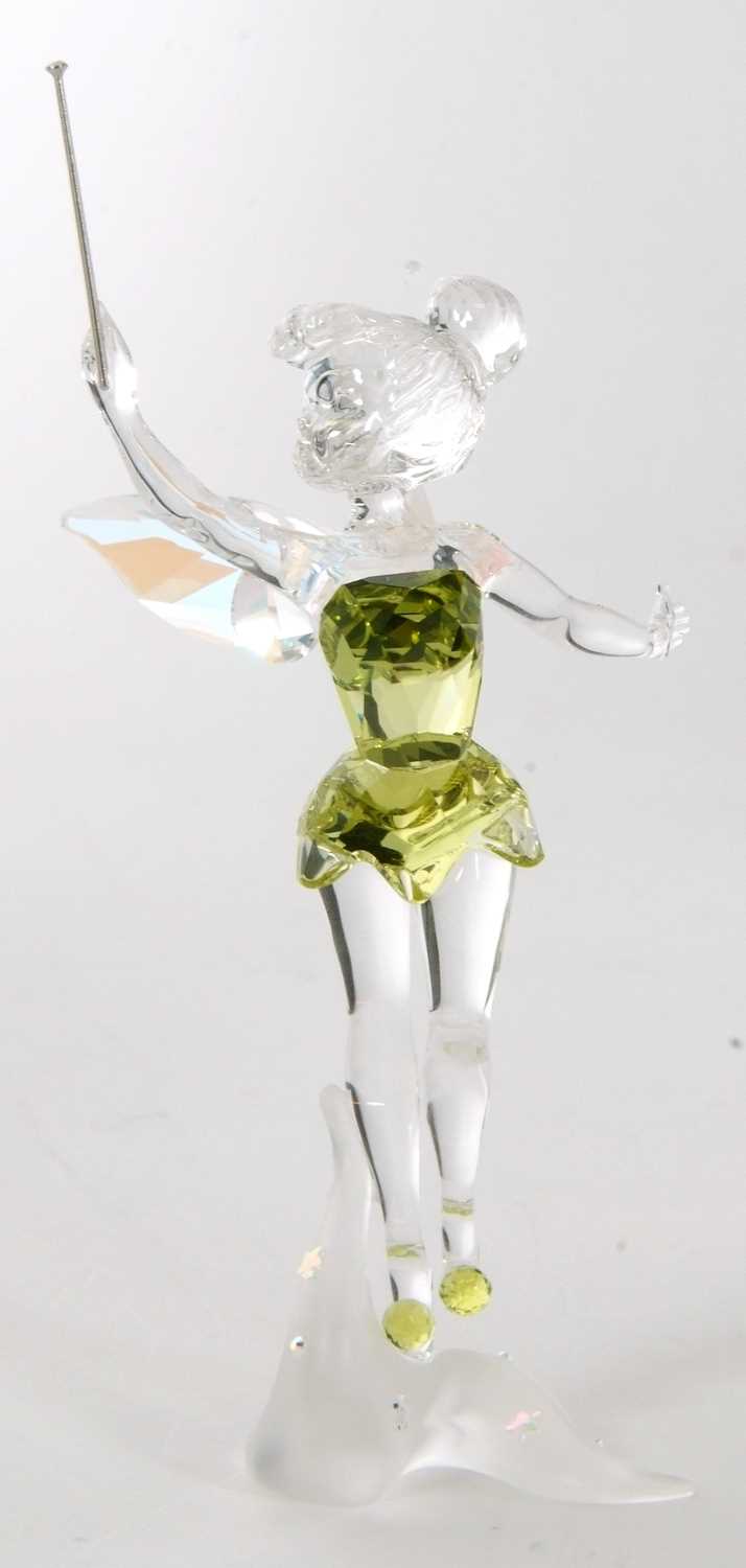 A Swarovski Disney figure of Tinkerbell in green dress with original box, 10cm high Good condition - - Image 12 of 12