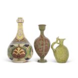 A group of Art Pottery wares including a Salopian vase in the Rhodian pattern, a small Burmantofts