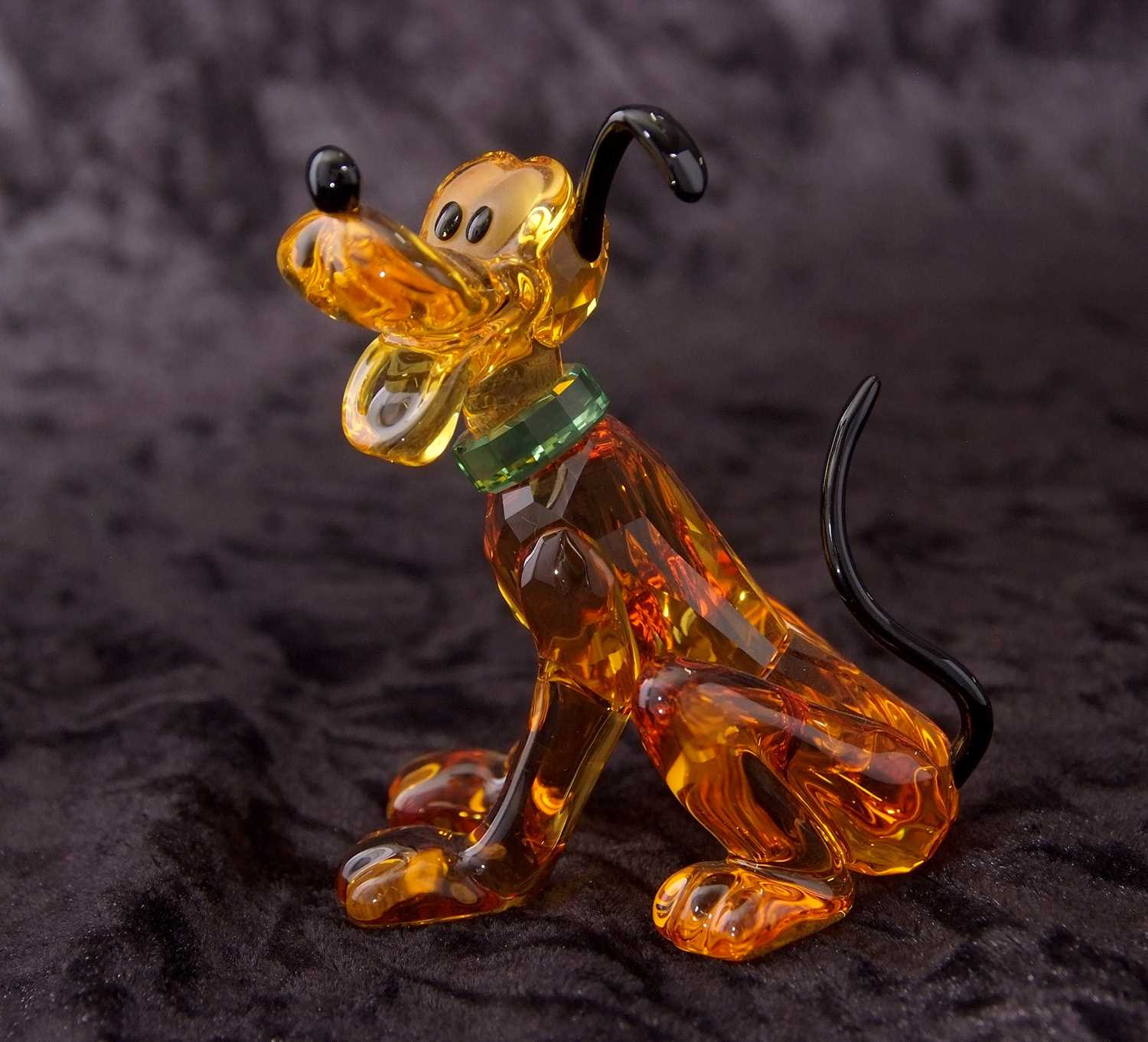 A Swarovski Disney figure of Pluto with yellow colour, black ears and tail, with original box, 9cm - Image 3 of 16