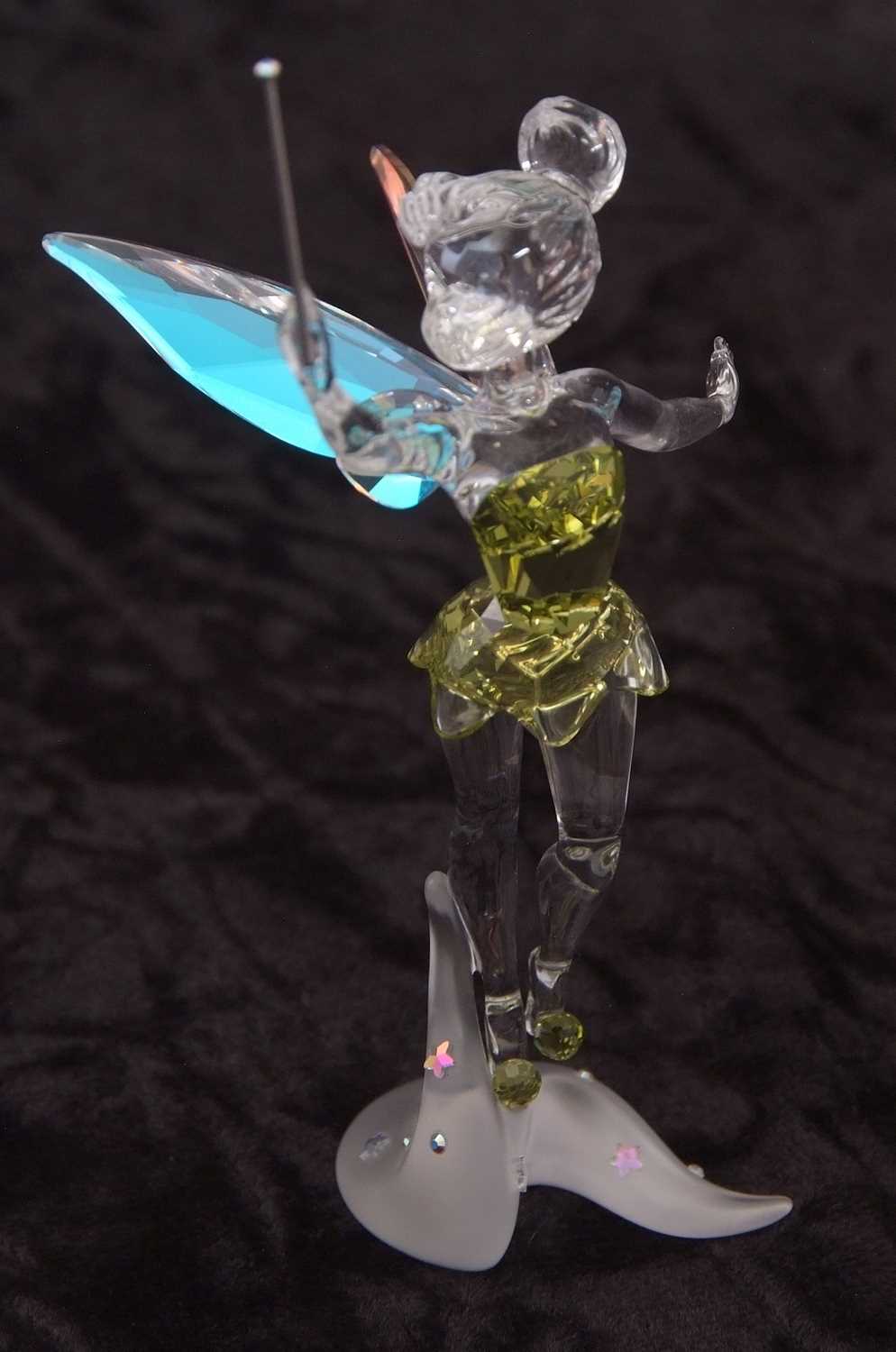 A Swarovski Disney figure of Tinkerbell in green dress with original box, 10cm high Good condition - - Image 8 of 12