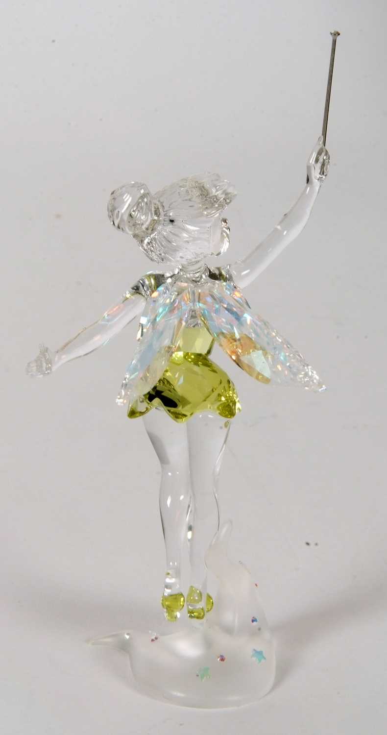 A Swarovski Disney figure of Tinkerbell in green dress with original box, 10cm high Good condition - - Image 11 of 12