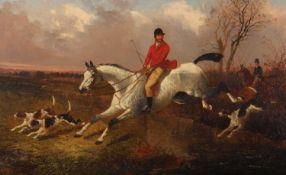 In the circle of John Frederick Herring Sr. (1795-1865), Hunting scene, oil on canvas (relined),
