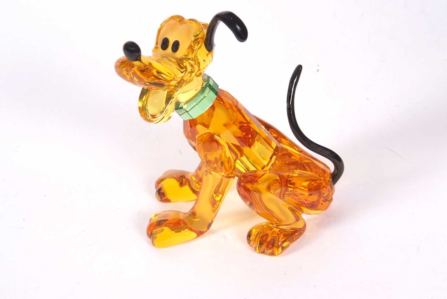 A Swarovski Disney figure of Pluto with yellow colour, black ears and tail, with original box, 9cm - Image 6 of 16