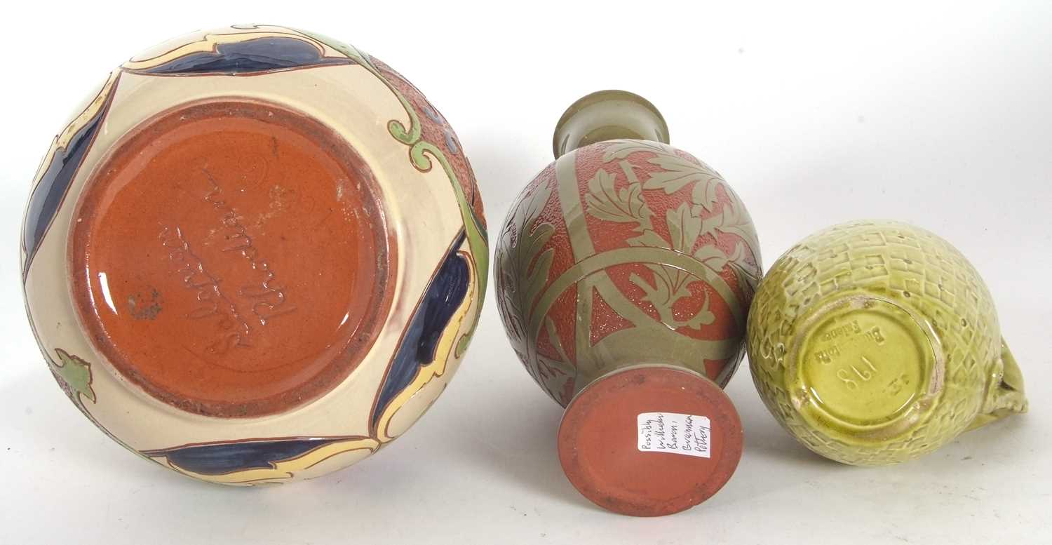 A group of Art Pottery wares including a Salopian vase in the Rhodian pattern, a small Burmantofts - Image 6 of 6