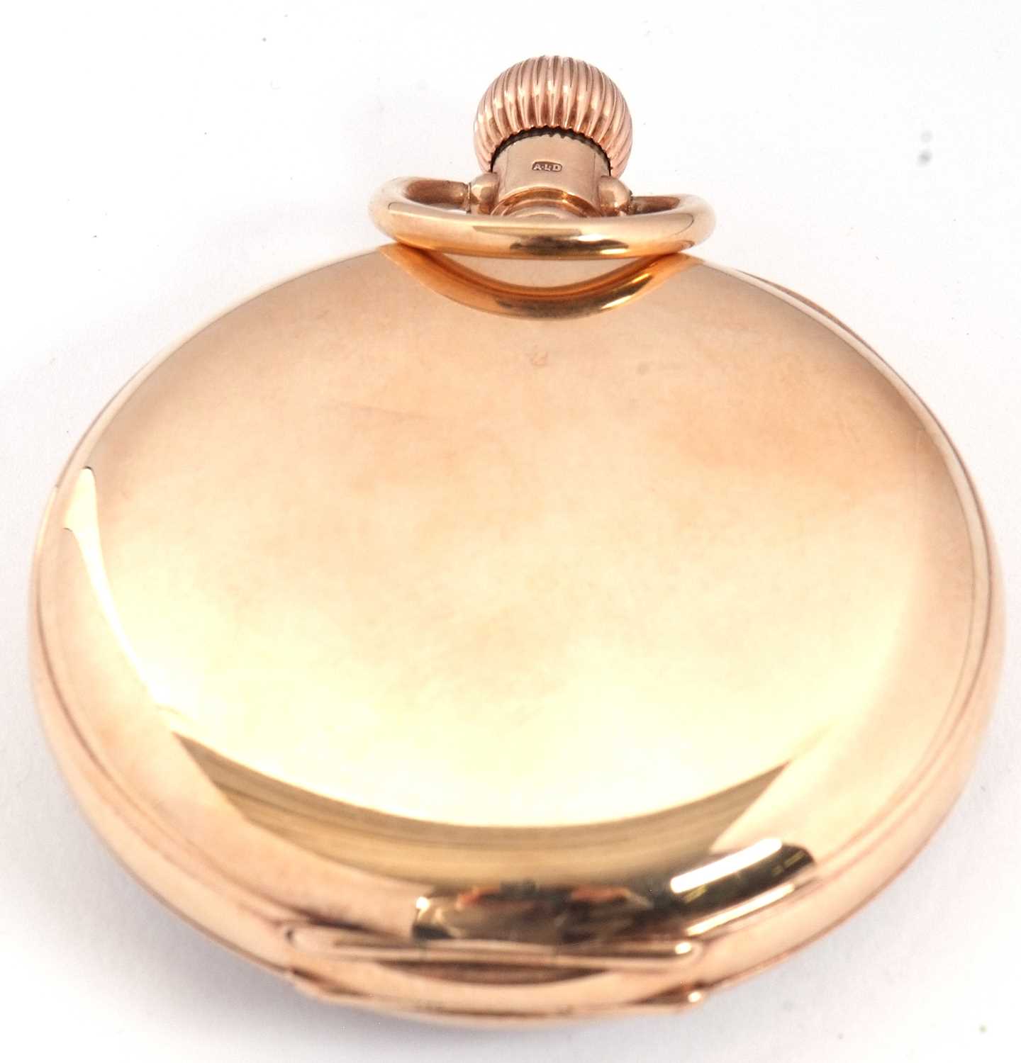 A B Bullen of Norwich 9ct gold open face pocket watch, hallmarked and stamped 375 in the case - Image 2 of 7