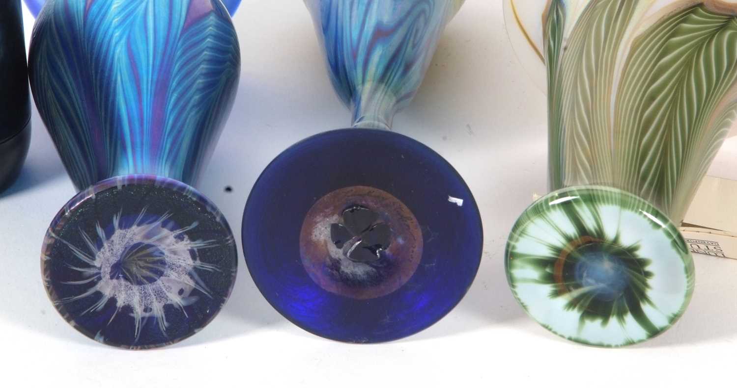 Three Lundberg art glass vases - Image 4 of 6
