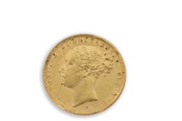 A Victorian young head Sovereign dated 1883