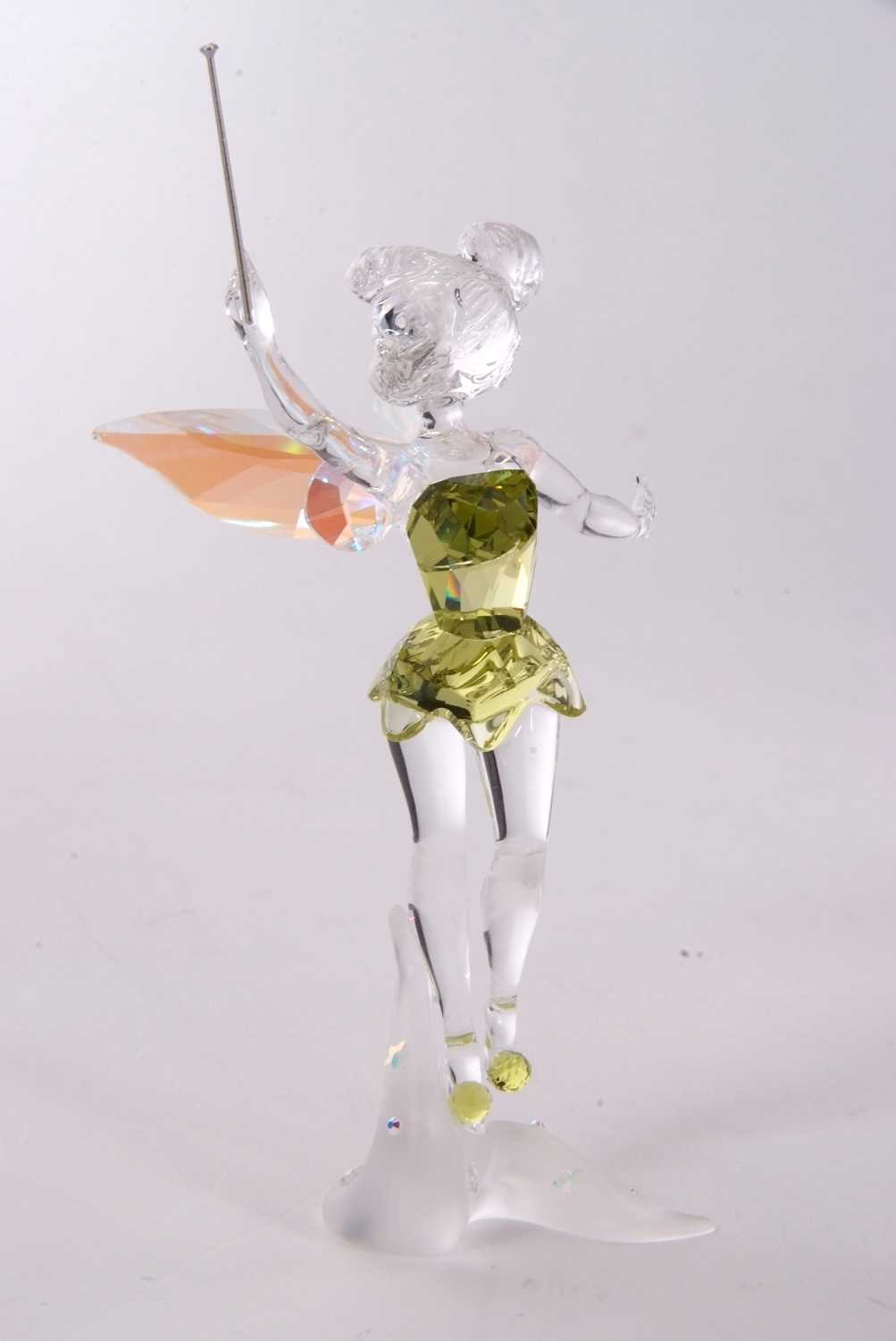 A Swarovski Disney figure of Tinkerbell in green dress with original box, 10cm high Good condition - - Image 2 of 12