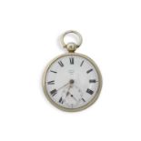 A silver gilt fusee pocket watch, the case is hallmarked for London 1824, the movement and dial